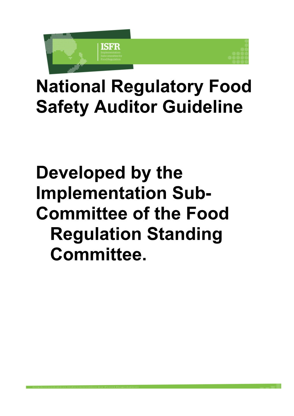 National Regulatory Food