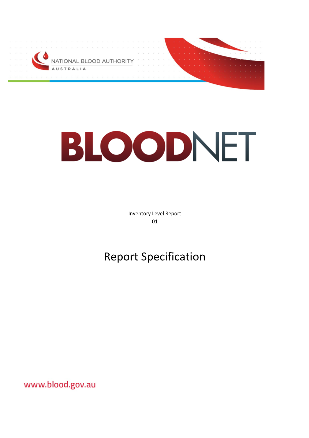 NBA - Bloodnet - INV001 - National Health Provider Inventory Level Report Specification