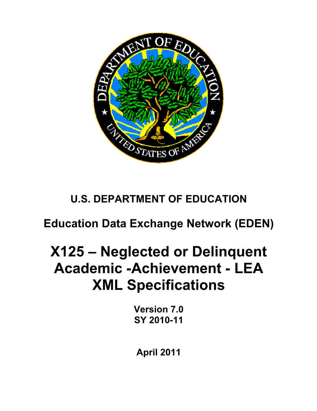 Neglected Or Delinquent Academic Achievement - LEA XML Specifications
