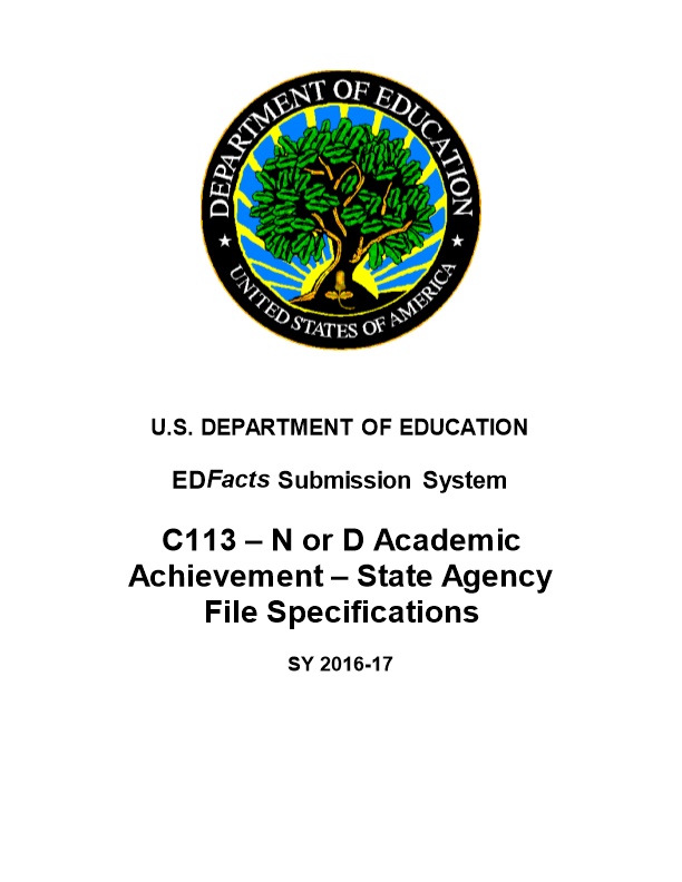Neglected Or Delinquent Academic Achievement - State Agency File Specifications