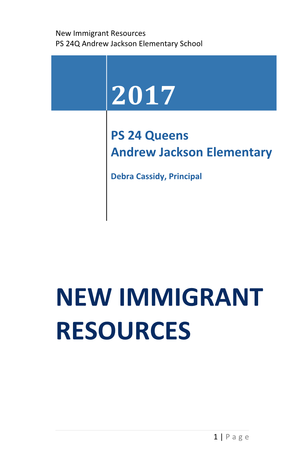 New Immigrant Resources