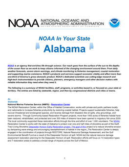 NOAA in Your State - Alabama