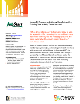 Nonprofit Employment Agency Uses Interactive Training Tool to Help Teens Succeed
