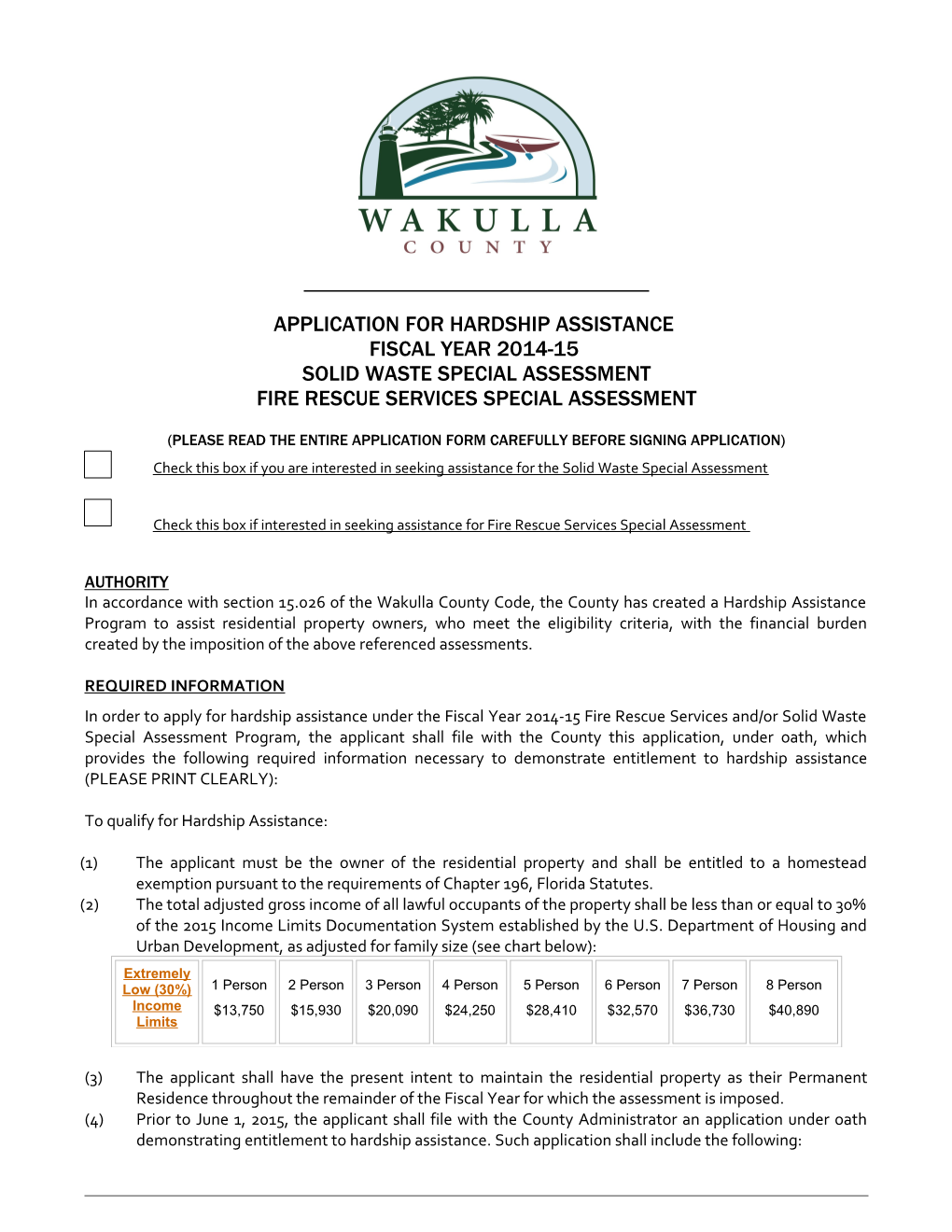 Notice and Application for Alternative Payment of 2008 Property Taxes