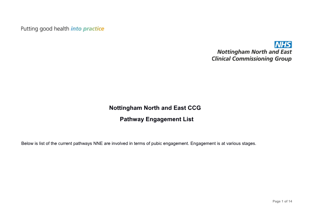 Nottingham North and East CCG