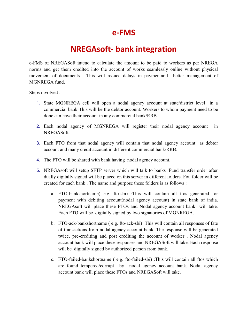 Nregasoft- Bank Integration