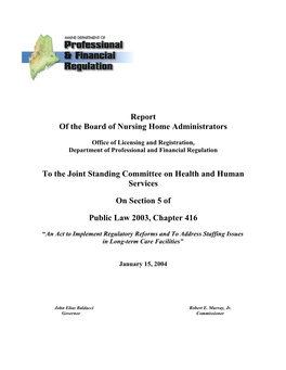 Of the Board of Nursing Home Administrators