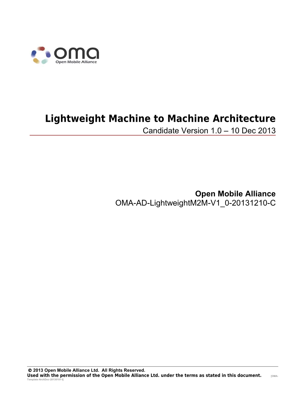 OMA-AD-Lightweightm2m-V1 0-20131210-Cpage 1 V(12)