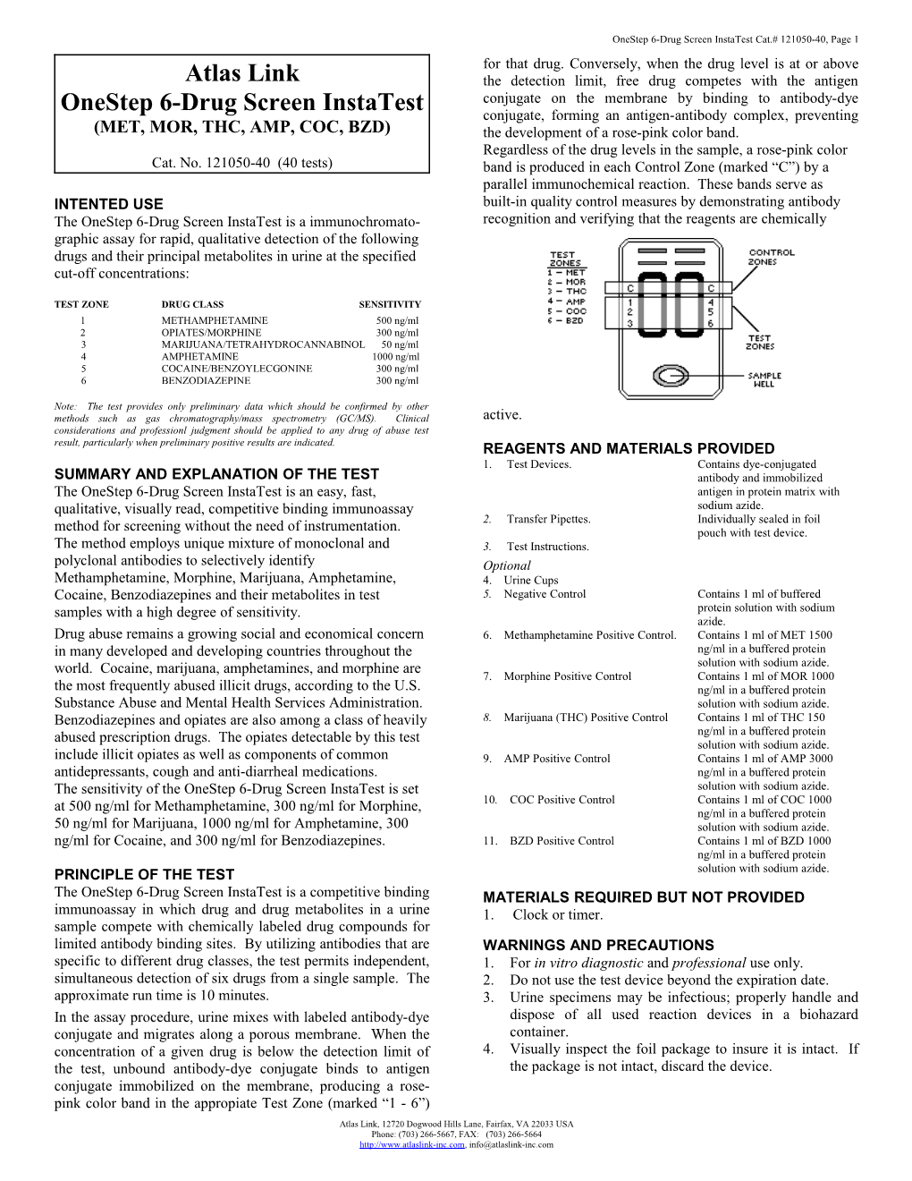 Onestep 6-Drug Screen Instatest