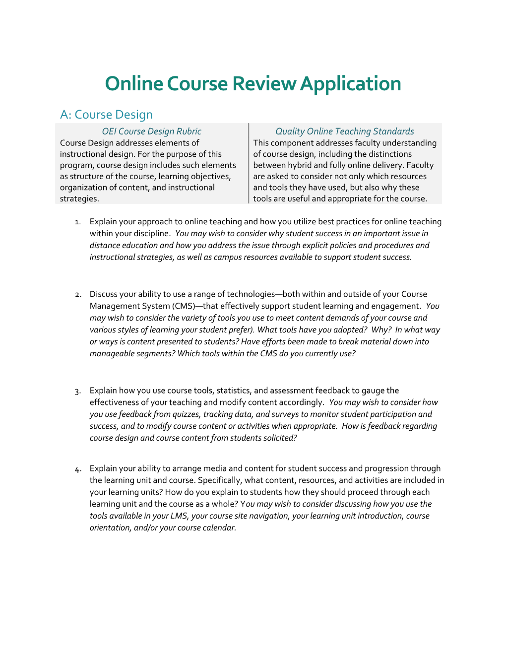 Online Course Review Application