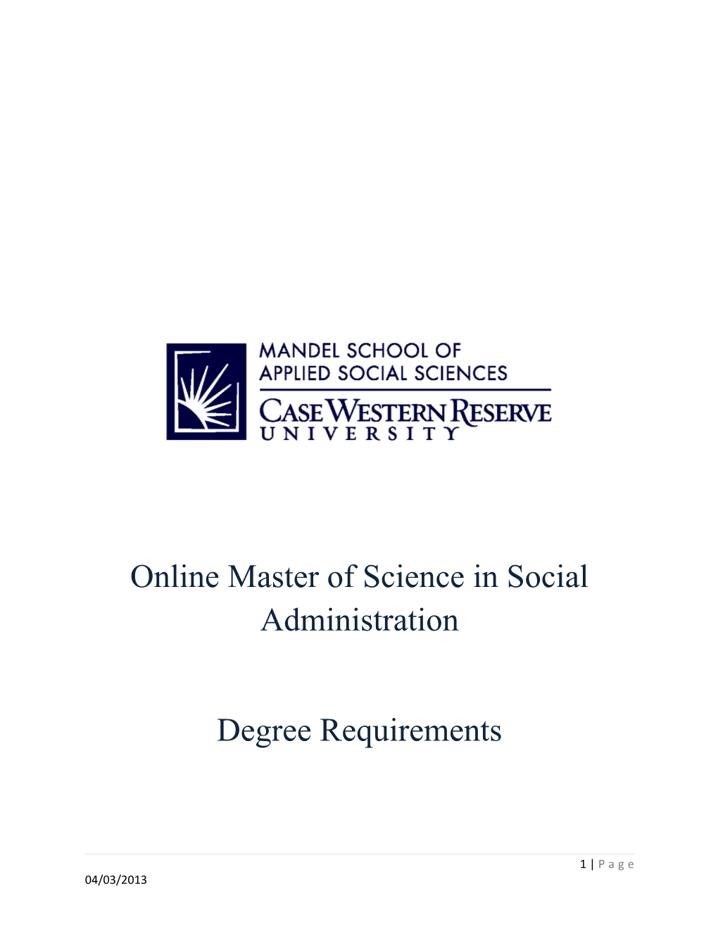 Online Master of Science in Social Administration