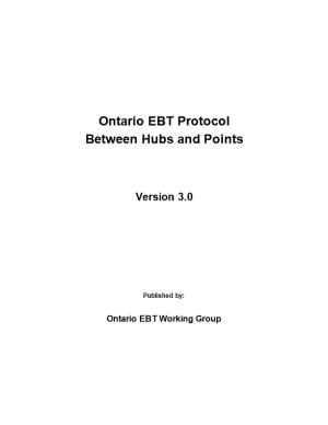 Ontario EBT Protocol Between Hubs and Points