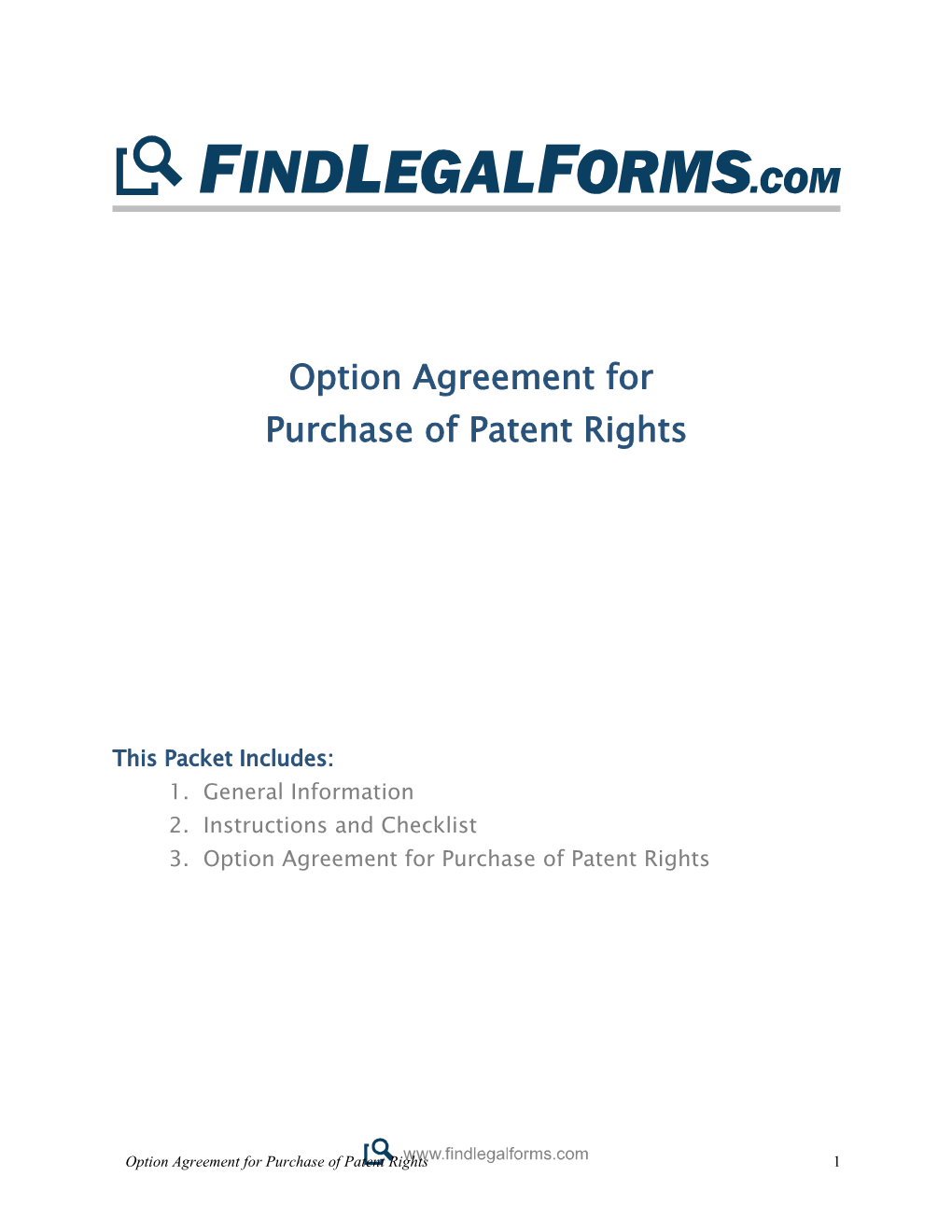 Option Agreement for Purchase of Patent Rights