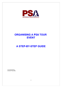 Organising a Psa Tour