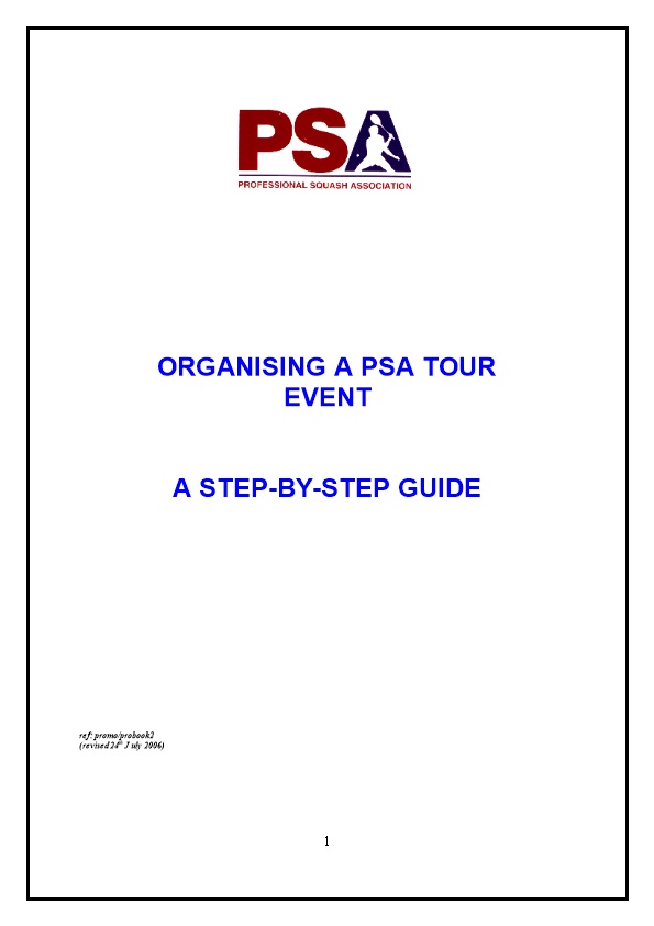 Organising a Psa Tour