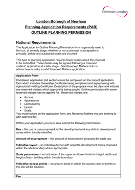 Outline Planning Permission PAR