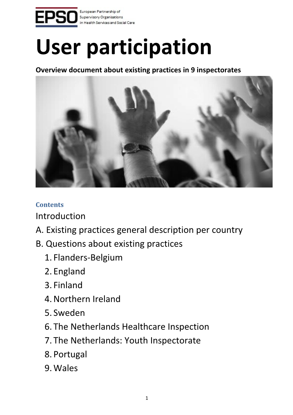 Overview Document About Existing Practicesin 9 Inspectorates