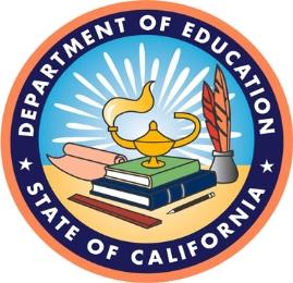 The official seal of the California Department of Education