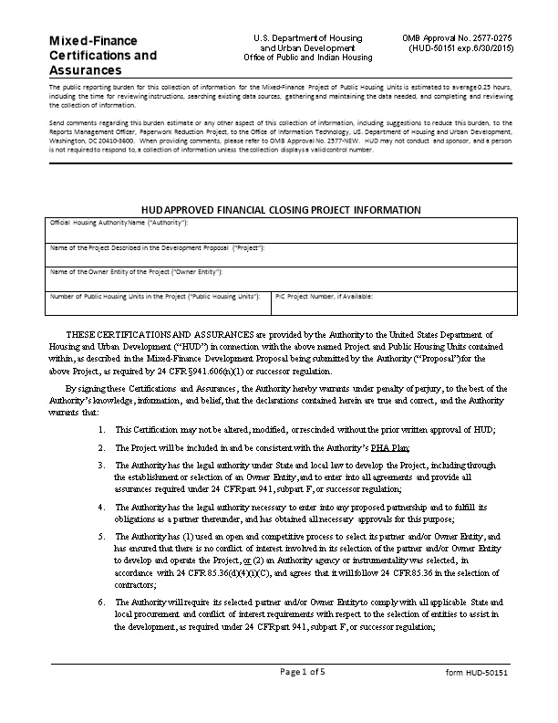 Page 1 of 5Form HUD-XXXXX (11/18/2011)