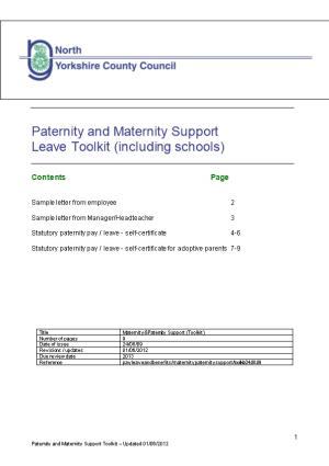 Paternity and Maternity Support Toolkit