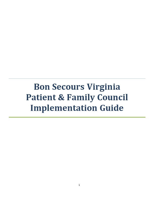 Patient & Family Council Implementation Guide