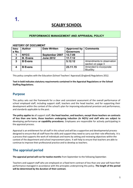 Performance Management and Appraisal Policy