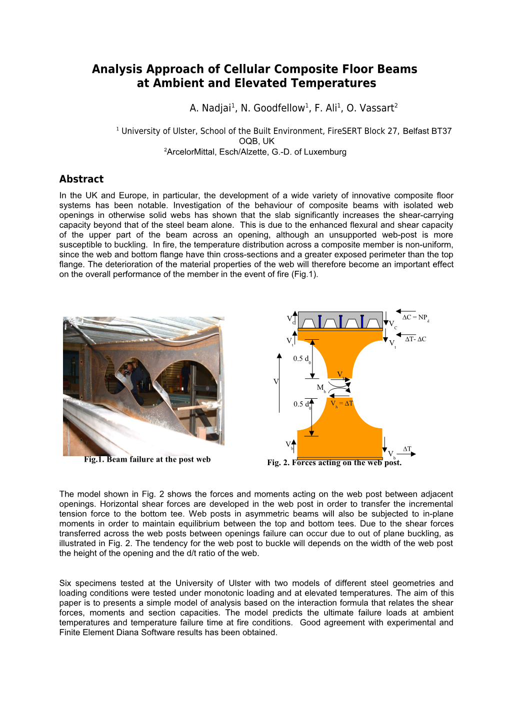 Performance of Cellular Composite Floor Beams at Elevated Temperatures