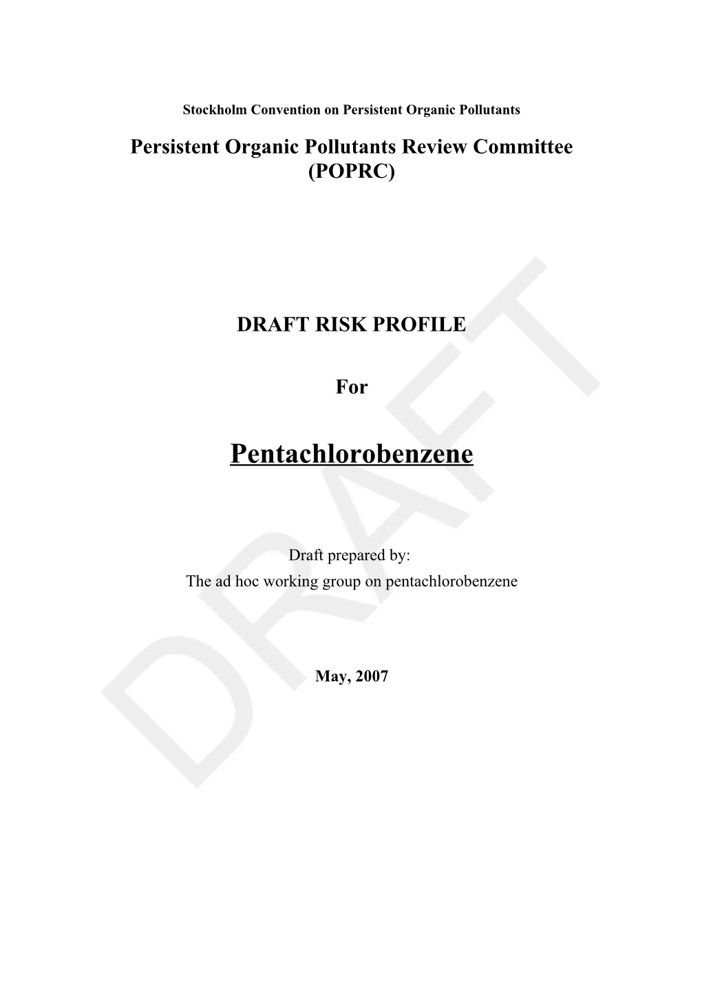 Persistent Organic Pollutants Review Committee