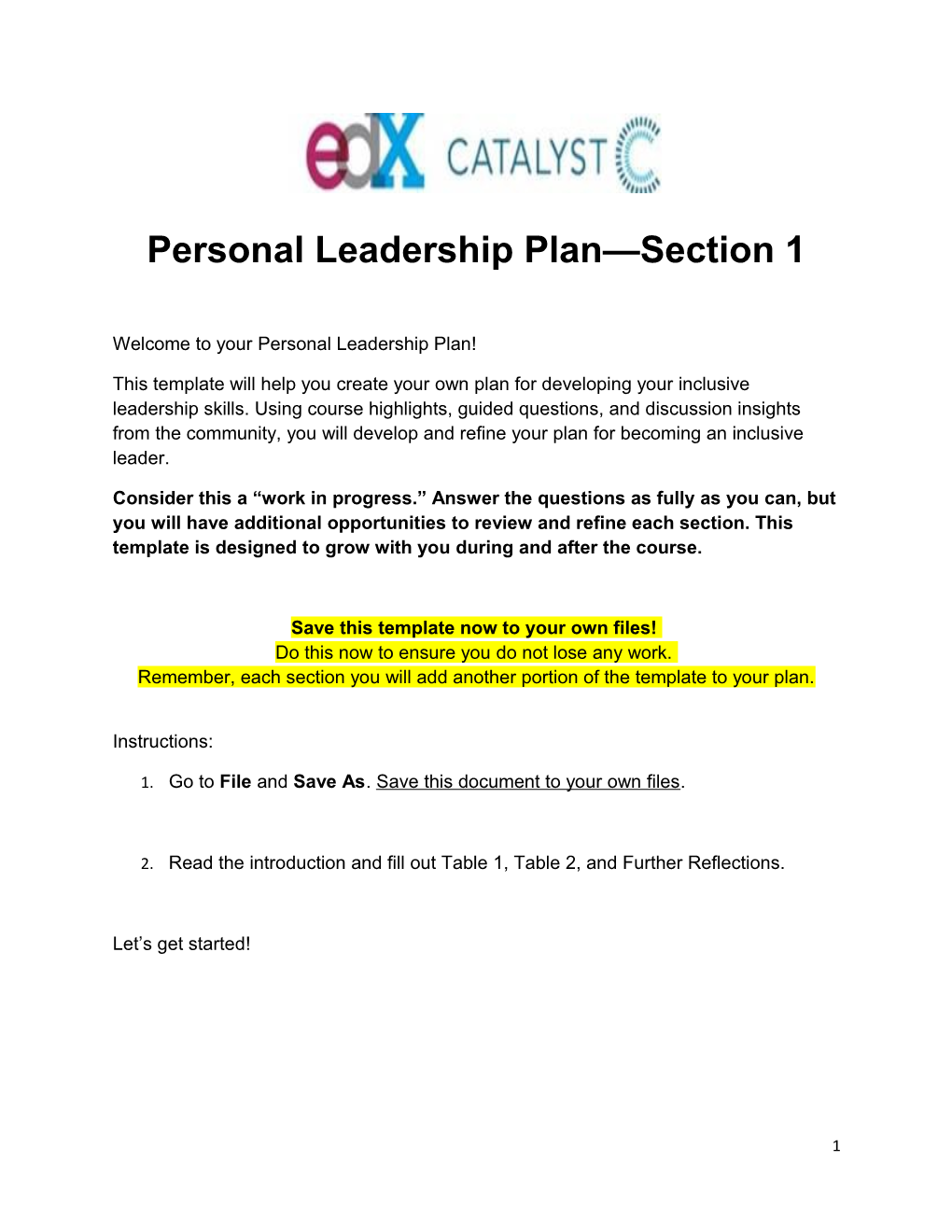 Personal Leadership Plan Template 2-2-15