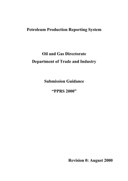 Petroleum Production Reporting System