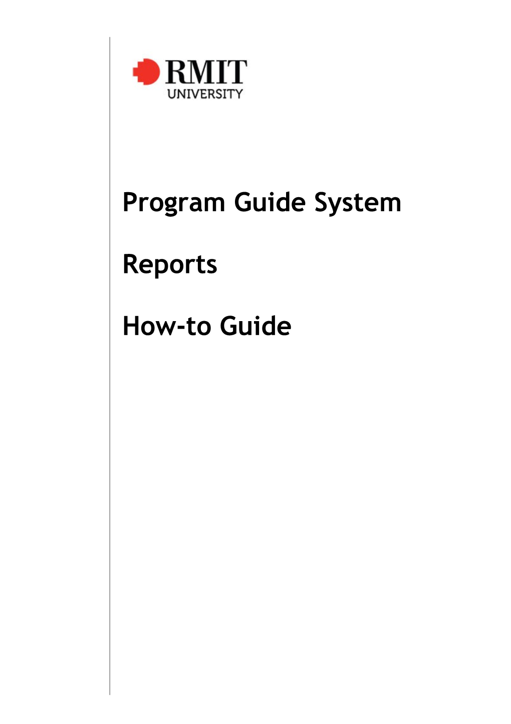 PGS Reports How to Guide