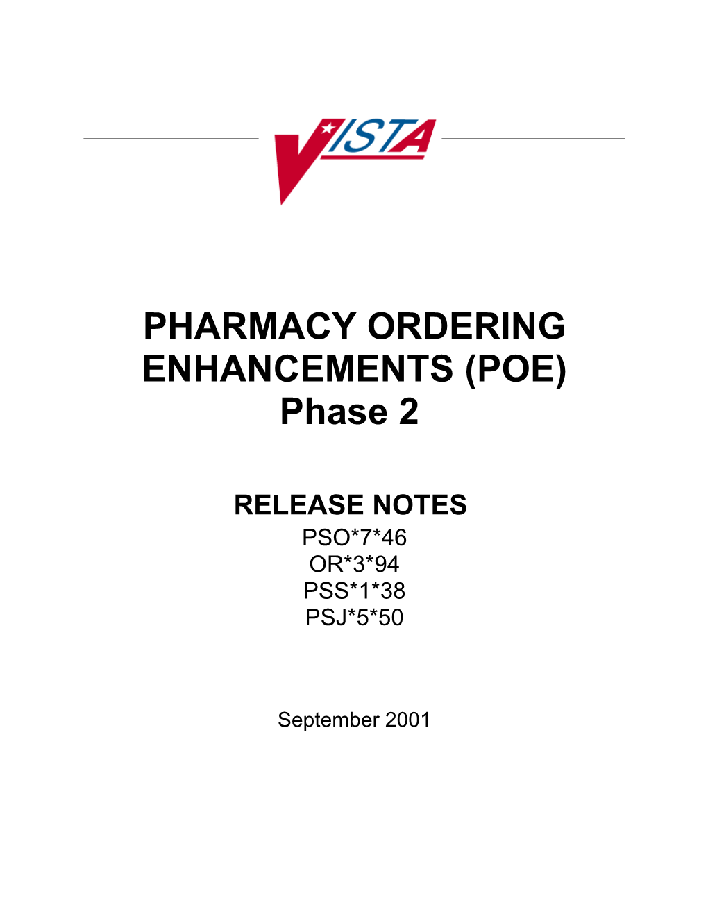 Pharmacy Ordering Enhancements (Poe)