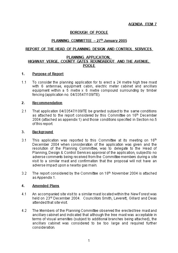 Planning Application, Highway Verge, County Gates Roundabout and the Avenue, Poole