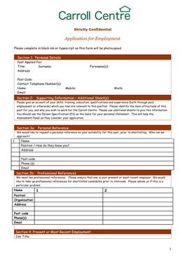 Please Complete in Black Ink Or Typescript As This Form Will Be Photocopied