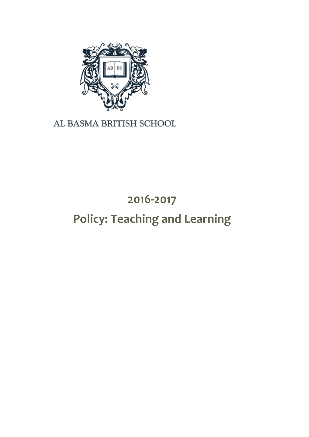 Policy: Teaching and Learning