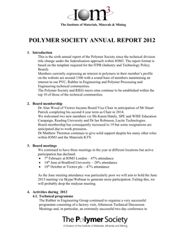 Polymer Society Annual Report 2012