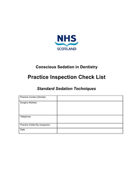 Practice Inspection Check List