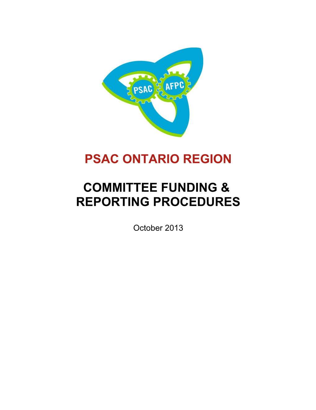 Prairie Region Committee Funding and Reporting