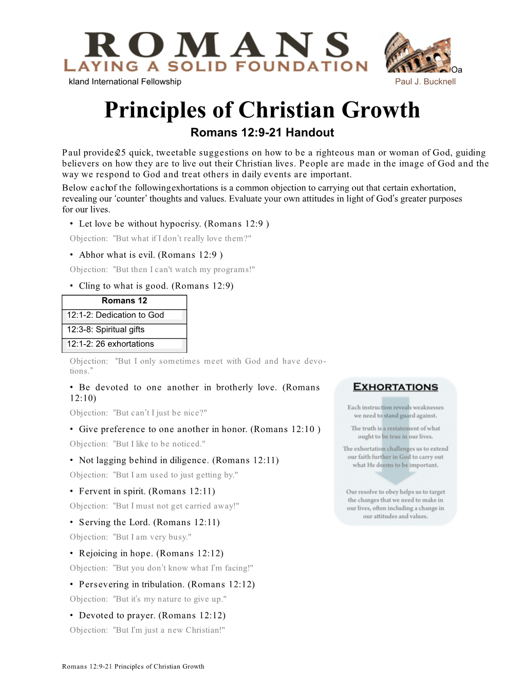 Principles of Christian Growth