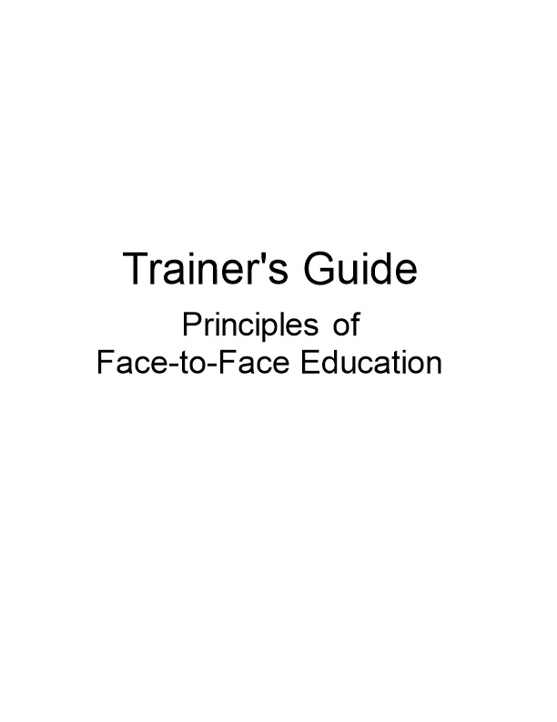 Principles of Persuasive Face-To-Face Education