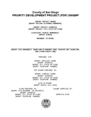 Priority Development Project (Pdp) Swqmp 1
