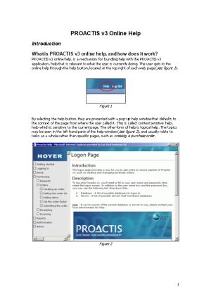 Proactis V3 Online Help