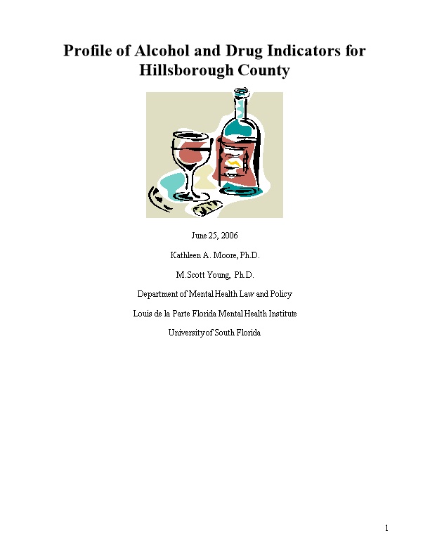 Profile of Drug Indicators for Hillsborough County 2004
