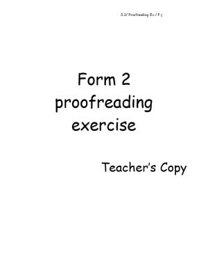 Proofreading Exercise