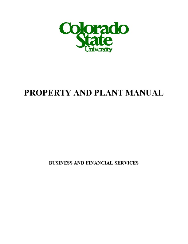 Property and Plant Manual