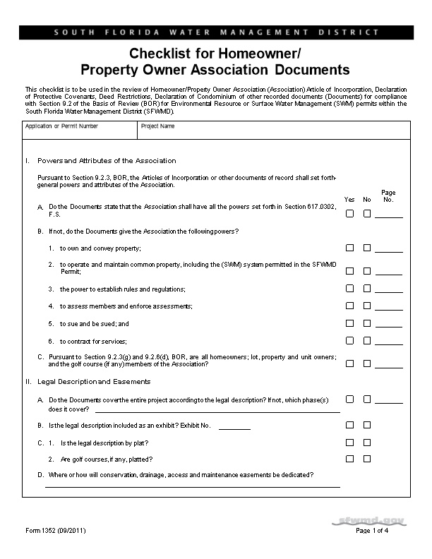 Property Owner Association Documents