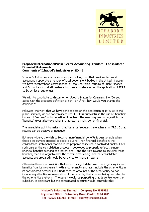 Proposed International Public Sector Accounting Standard - Consolidated Financial Statements