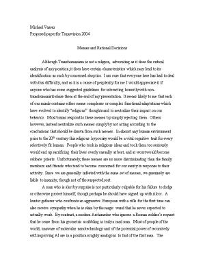 Proposed Paper for Transvision 2004