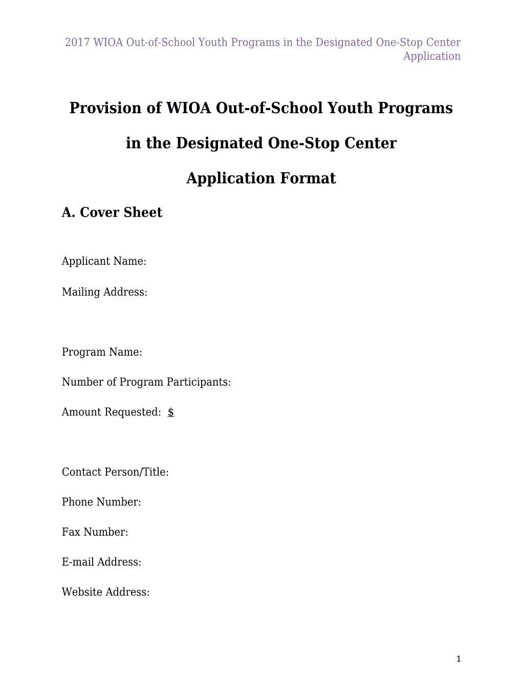 Provision of WIOA Out-Of-School Youth Programs