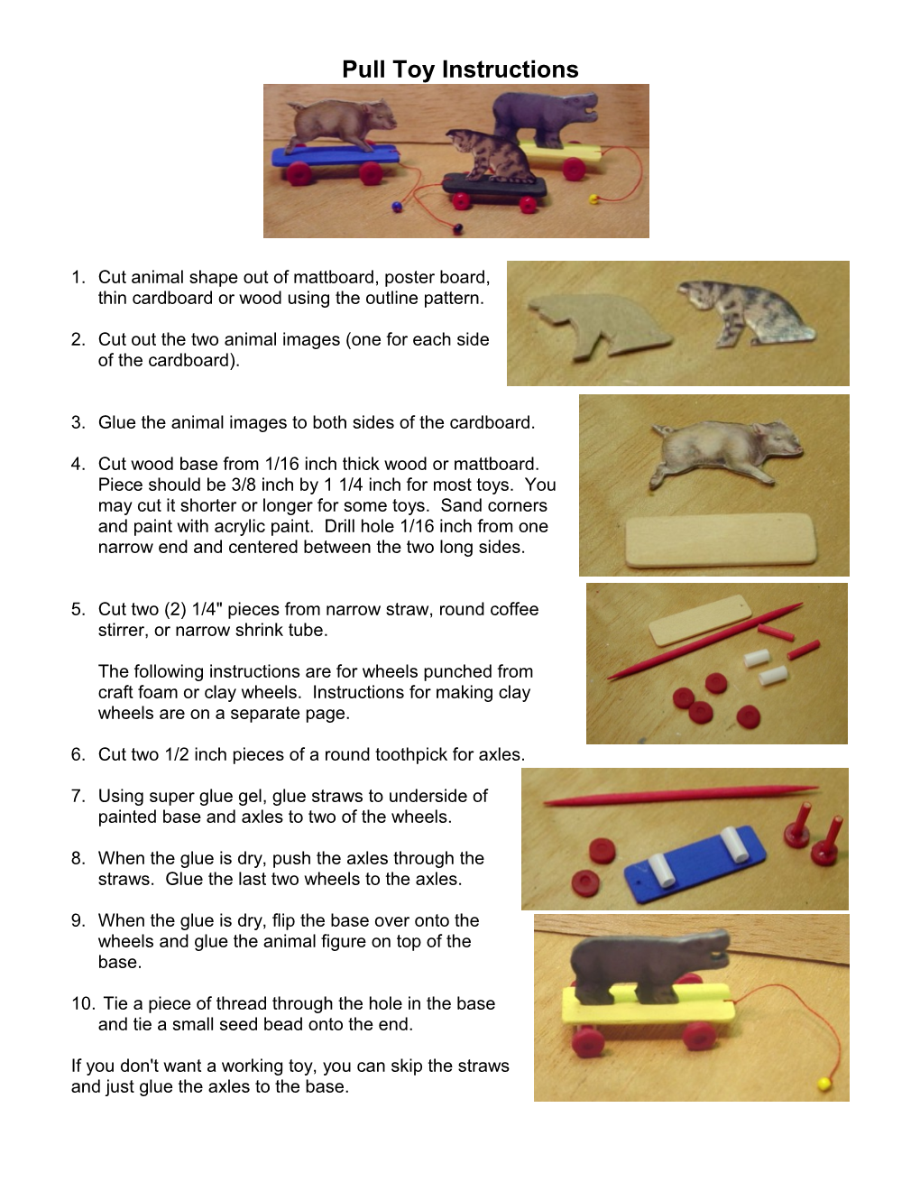 Pull Toy Instructions
